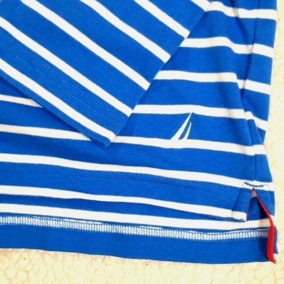 Nautica Men's Jersey Slim Fit Size XL Long Sleeve Blue Sailing Cotton - Picture 4 of 5